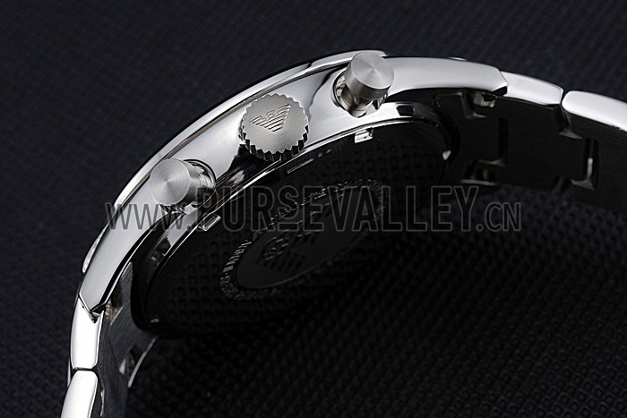 Emporio Armani Sportivo Chronograph Black Dial Stainless Steel Bracelet 622349