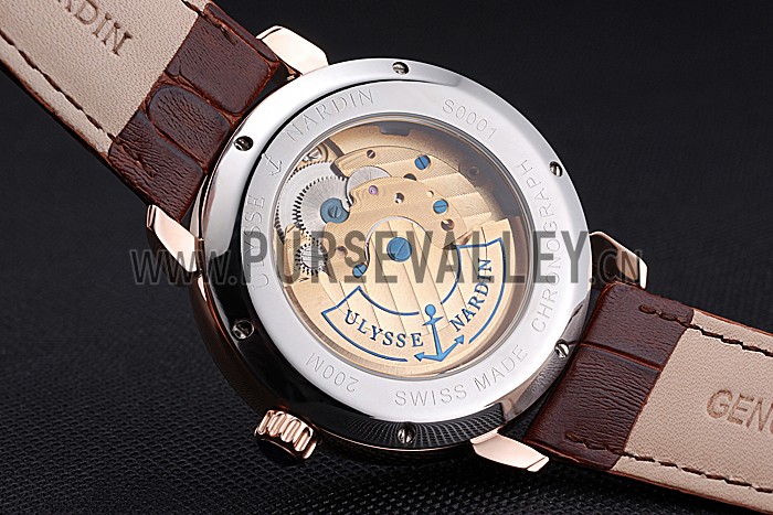 Ulysse Nardin Kremlin Set Gold Case Brown Leather Strap 622424