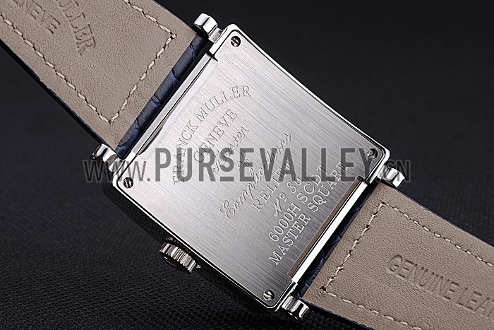 Franck Muller Master Square Color Dreams Diamonds Dial Diamonds Case Blue Leather Strap 622359