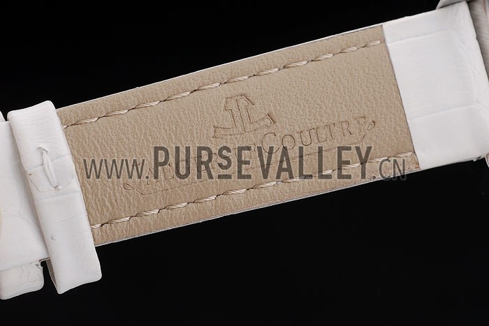 Jaeger le Coultre Reverso Squadro Lady White Leather Strap Pearl Dial 41970