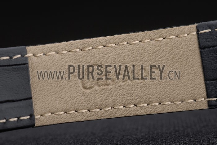 Cartier Tank Anglaise 30mm White Dial Gold Case Black Leather Bracelet