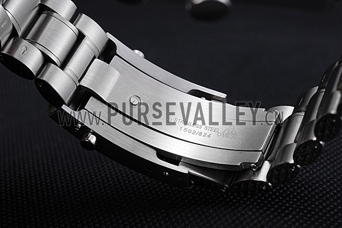 Omega Speedmaster Black Grey Stainless Steel Strap 622052