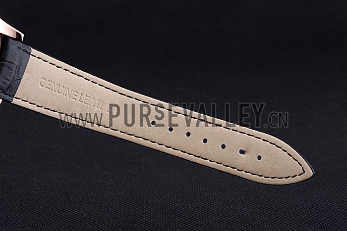 Jaeger LeCoultre Master Black Dial Black Leather Band Stainless Steel Bezel 622081