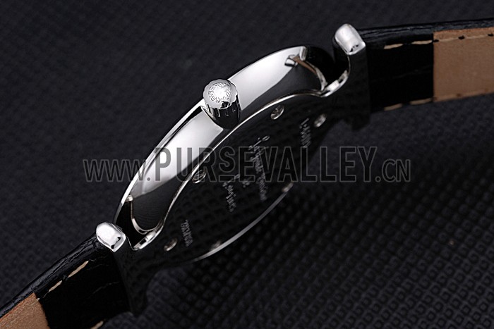 Longines La Grande Classique Black Dial Black Leather Band Diamond Markers Homme 622129