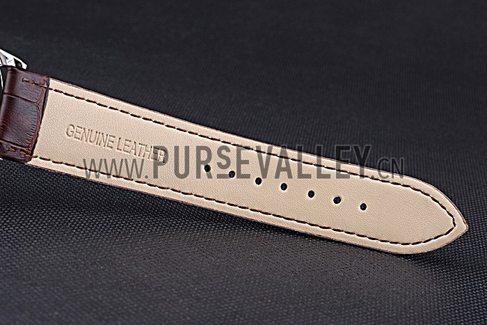 Patek Philippe Geneve Grand Complications White Dial Stainless Steel Bezel Brown Leather Band 622151