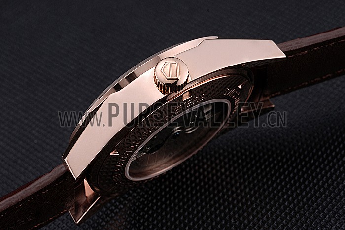 Tag Heuer Carerra Calibre 6 White Dial Red Numbers Brown Leather Band 622161