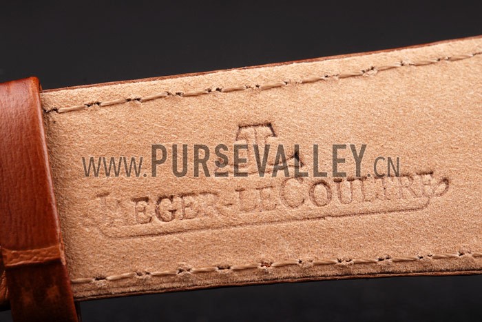 Jaeger Le Coultre Master Control Tourbillon White Dial Brown Leather Strap