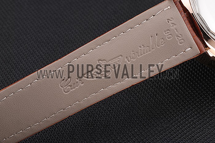 Breitling Bentley Motors Speed Gold Case White Dial Brown Leather Bracelet 622233