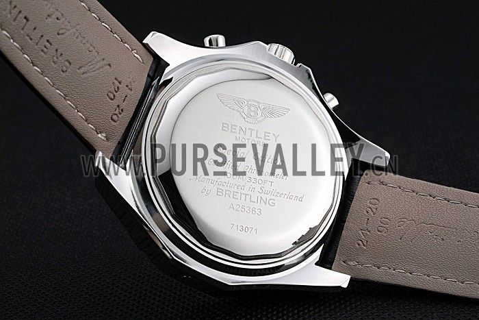 Breilting Bentley Supersports Black And Red Dial Black Leather Bracelet 622430