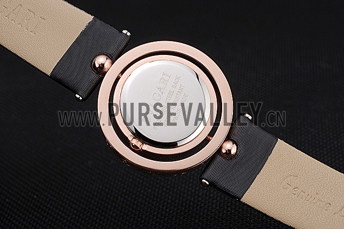 Bvlgari B.ZERO1 Gold Case Black Leather Bracelet 622440