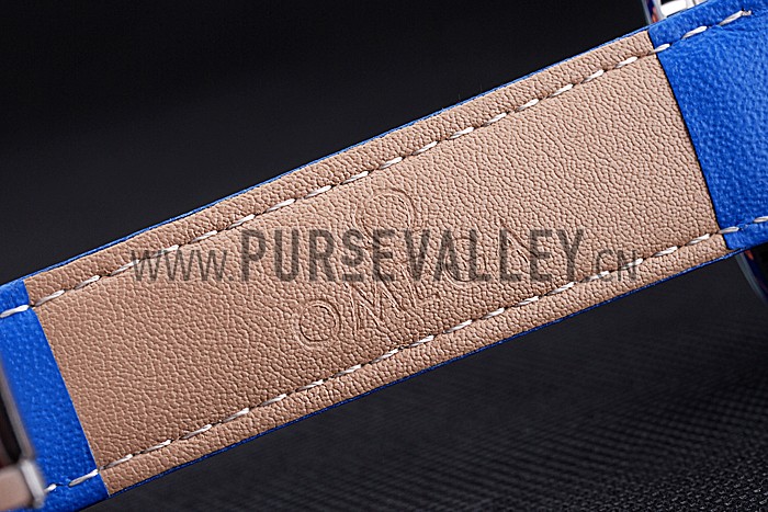 Omega Seamaster Planet Ocean GMT Blue Dial Blue Leather Band 622394