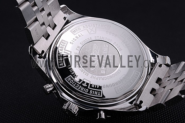 Breitling Professional Chronospace Black Dial Stainless Steel Bracelet 622505