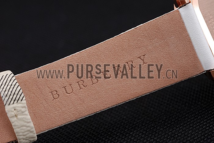 Burberry The City Classic Silver Dial White Bracelet 622563