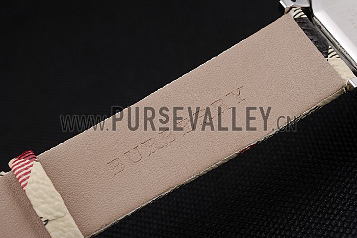 Burberry The City Classic Black Dial Haymarket Bracelet 622568