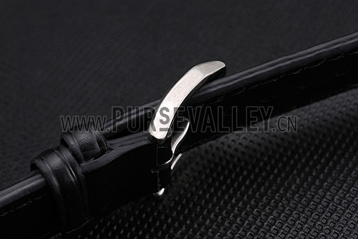 IWC Black Leather Bracelet 622606