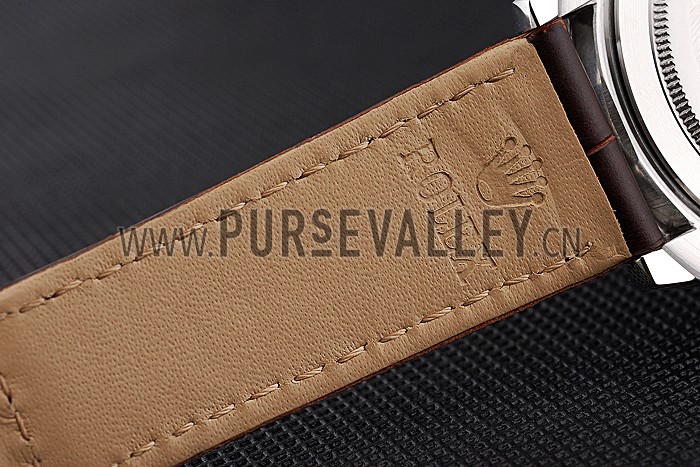 Rolex Cosmograph Daytona Stainless Steel Case Grey Racing Dial Leather Bracelet 622632