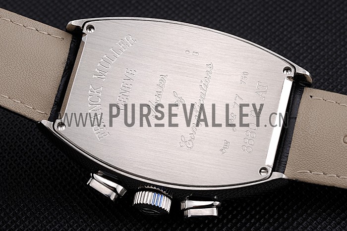 Franck Muller Casablanca Black Croco Leather Strap Tourbillon 80282