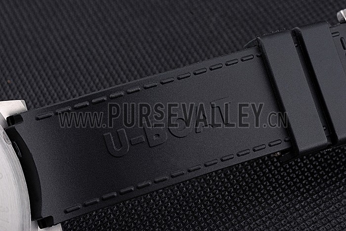 U-Boat Italo Fontana White Dial Stainless Steel Case Black Leather Bracelet 622715