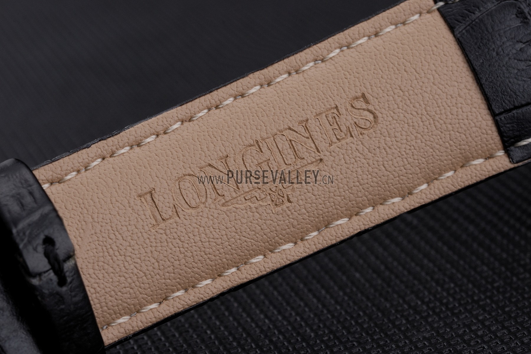 Longines Master Collection Black Leather Strap Black Dial 80224