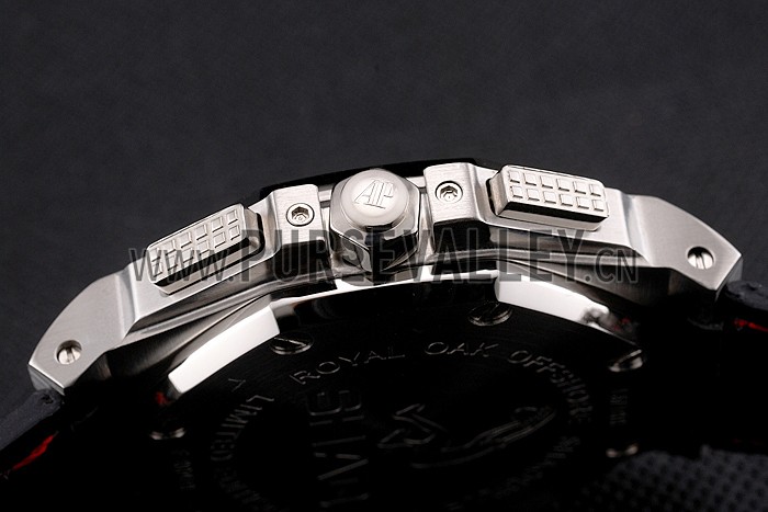 Audemars Piguet Royal Oak Offshore Shaquille O'Neal Black Dial Stainless Steel Case Black Leather Strap