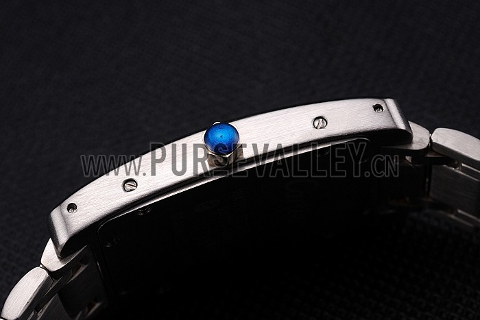 Cartier Tank Americaine 21mm White Dial Stainless Steel Case And Bracelet