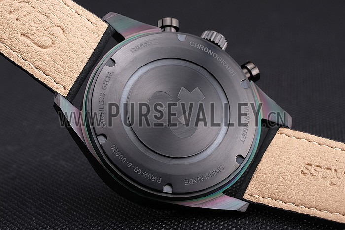 Bell and Ross BR126 Flyback Black Dial Black Case Black Suede Leather Strap