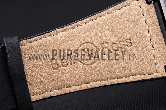 Bell and Ross BR 03-94 Black Dial White Numerals Silver Case Brown Leather Strap