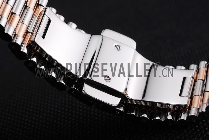 Swiss Piaget Traditional Blue Dial Gold Case Two Tones Stainless Steel Strap