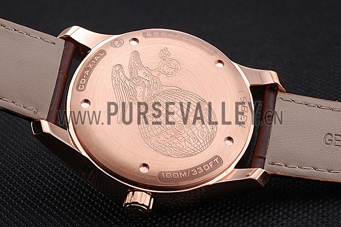 Omega DeVille Brown Dial Gold Case Brown Leather Strap 622831