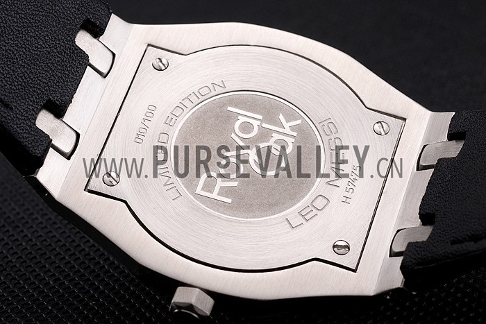 Audemars Piguet Royal Oak Fondation Blue Dial Stainless Steel Case Black Leather Strap