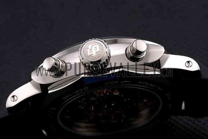 Swiss Panerai Radiomir 1940 Chronograph Black Dial Stainless Steel Case Black Rubber Strap