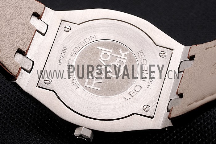 Audemars Piguet Royal Oak Fondation Gray Dial Stainless Steel Case Brown Leather Strap