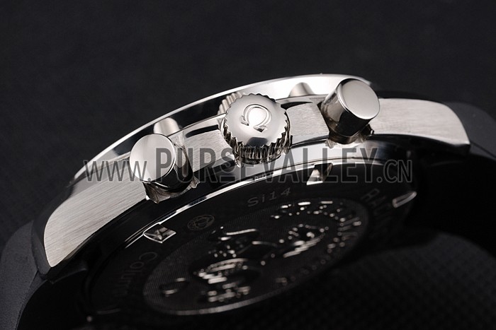 Omega Speedmaster Black Rubber Strap Black Dial 622041