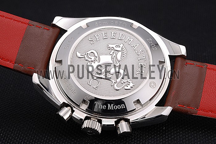 Omega Speedmaster Black Dial Stainless Steel Case Brown Leather Strap 622806