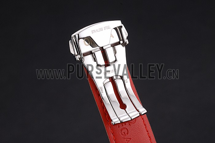 Omega Speedmaster Blue Dial Stainless Steel Case Brown Leather Strap 622807