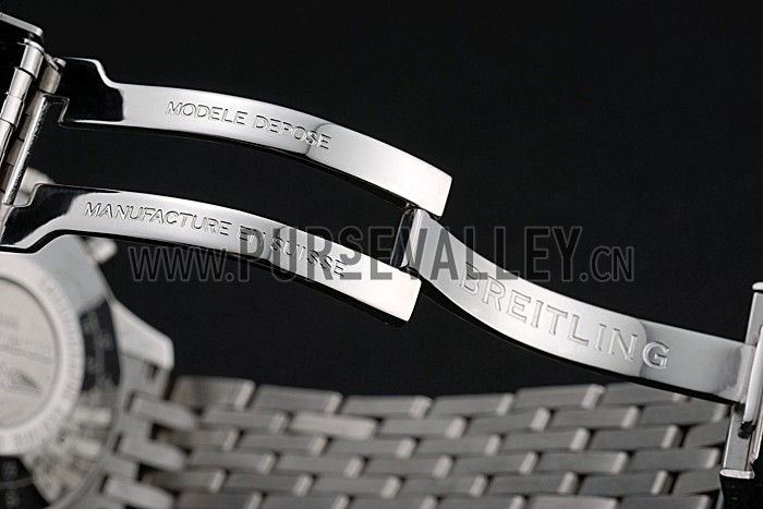 Swiss Breitling Navitimer Black Dial Stainless Steel Bracelet 622442