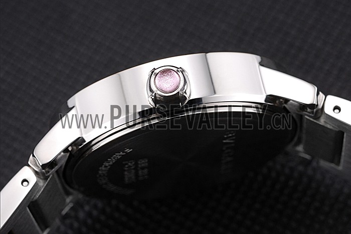 Bvlgari Solotempo Flower Motif Dial Diamond Bezel Stainless Steel Case And Bracelet 622748