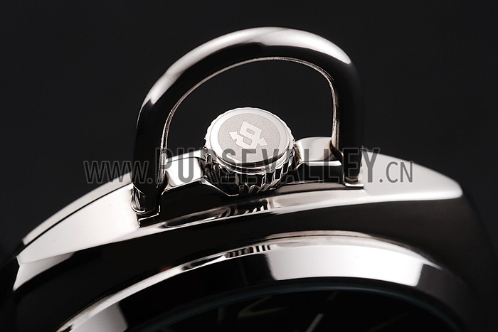 Swiss Panerai Luminor Pocket Watch Black Dial Stainless Steel Case And Chain 1453743