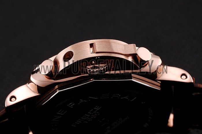 Panerai Radiomir 8 Days Chronograph White Dial Rose Gold Case Brown Leather Strap 1453796