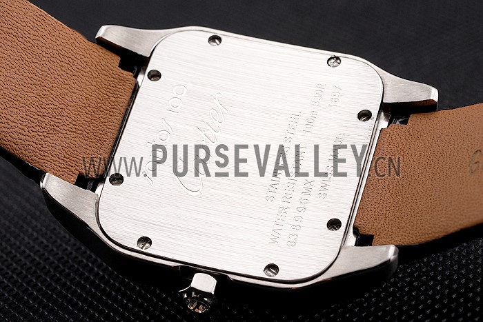 Cartier Santos 100 Diamond Silver Bezel 621924