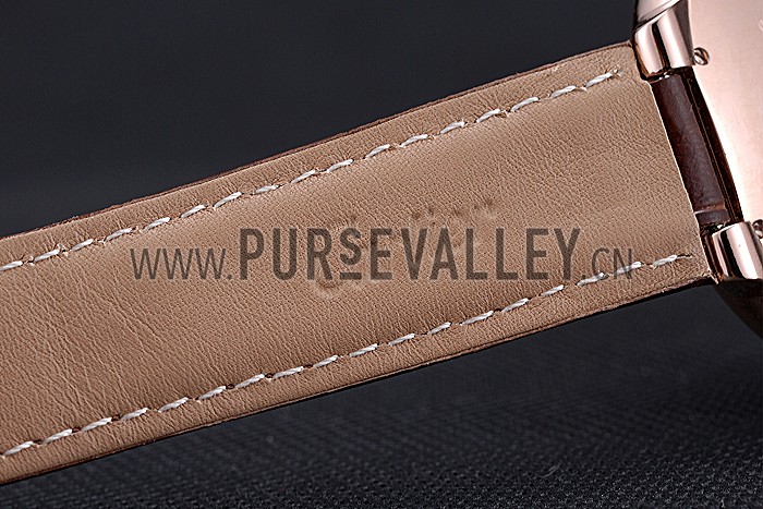 Swiss Cartier Ballon Bleu Brown Leather Bracelet 622064