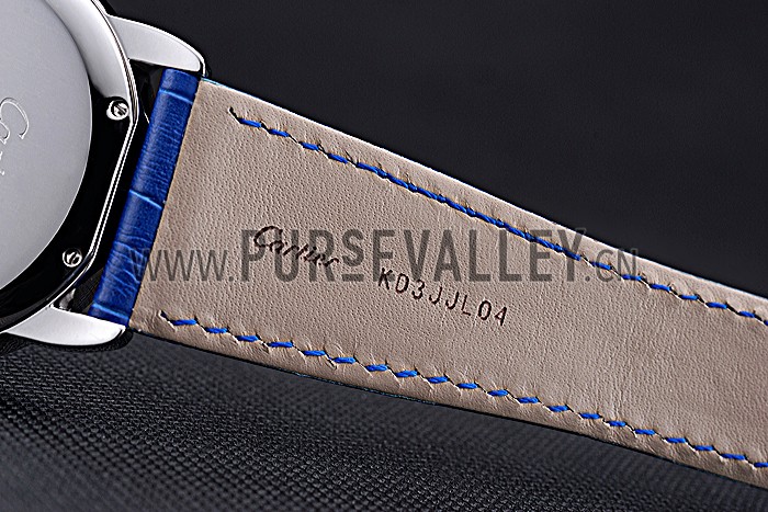 Swiss Cartier Ronde Solo Stainless Steel Case Blue Dial Roman Numerals 622193