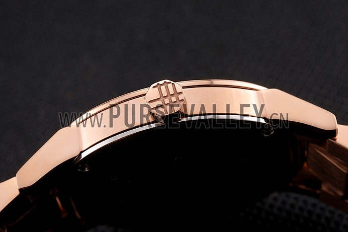 Burberry The City Pink Dial Rose Gold Case And Bracelet