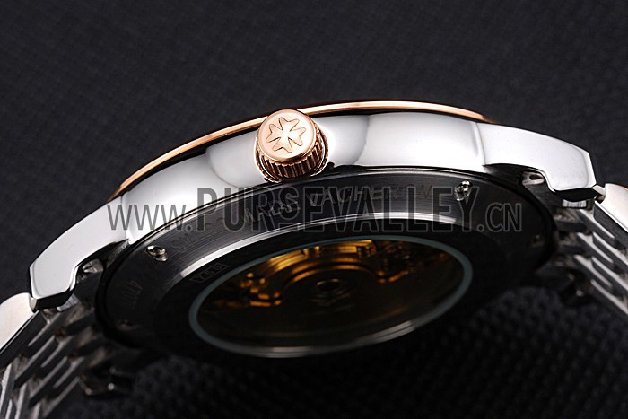 Vacheron Constantin Patrimony Silver Dial Rose Gold Case Two Tone Bracelet 62292