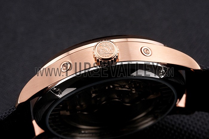 IWC Pilot Tourbillon White Dial Rose Gold Case Black Textile Strap
