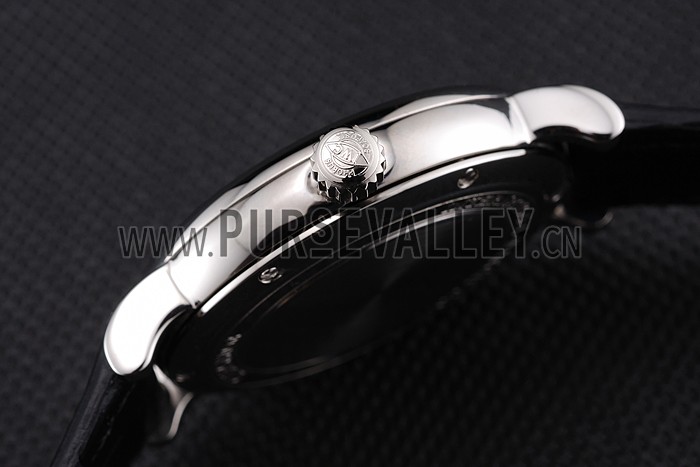 IWC Portofino Dark Gray Dial Stainless Steel Case Black Leather Strap