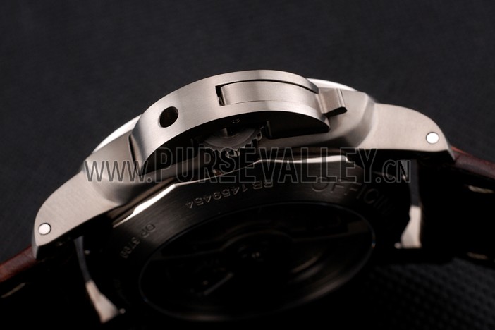 Swiss Panerai Luminor Marina 1950 3 Days Brown Dial Stainless Steel Case Brown Leather Strap