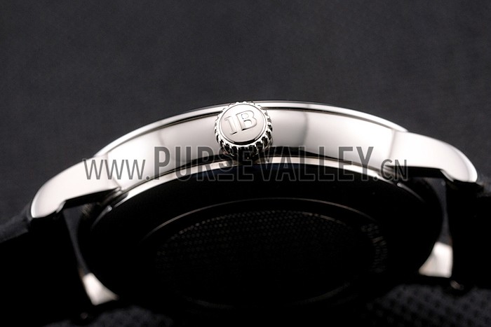 Blancpain Villeret Ultra Slim White Groved Dial Gold Numerals Stainless Steel Case Black Leather Strap