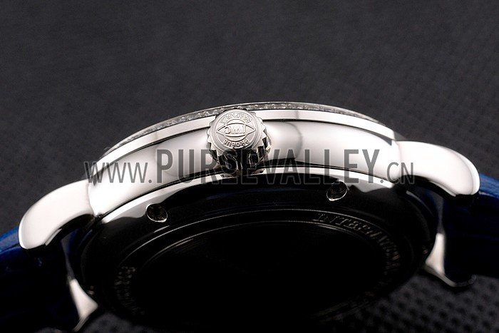 IWC Portofino Day And Night Pearl Dial Stainless Steel Case Blue Leather Strap