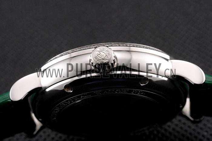 IWC Portofino Day And Night White Dial Stainless Steel Case Green Leather Strap